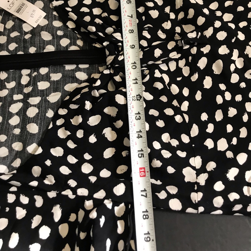 NWT Loft dress size L short sleeve black white - Picture 6 of 7